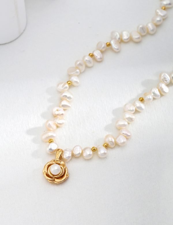 Sterling Silver Pearl Necklace