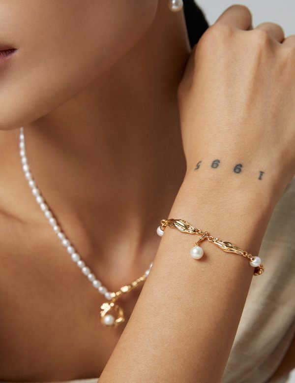 Sterling Silver Pearl Bracelet