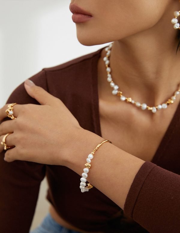 Sterling Silver Pearl Bracelet