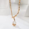 Sterling Silver Baroque Pearl Necklace