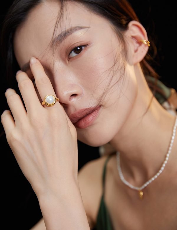 Sterling Silver Pearl Ring
