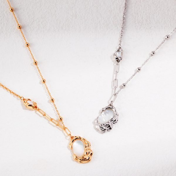 Sterling Silver Mother-of-Pearl Necklace
