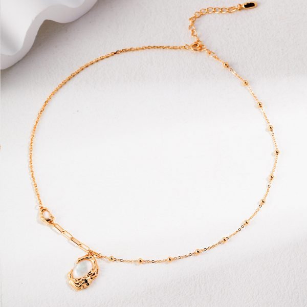Sterling Silver Mother-of-Pearl Necklace